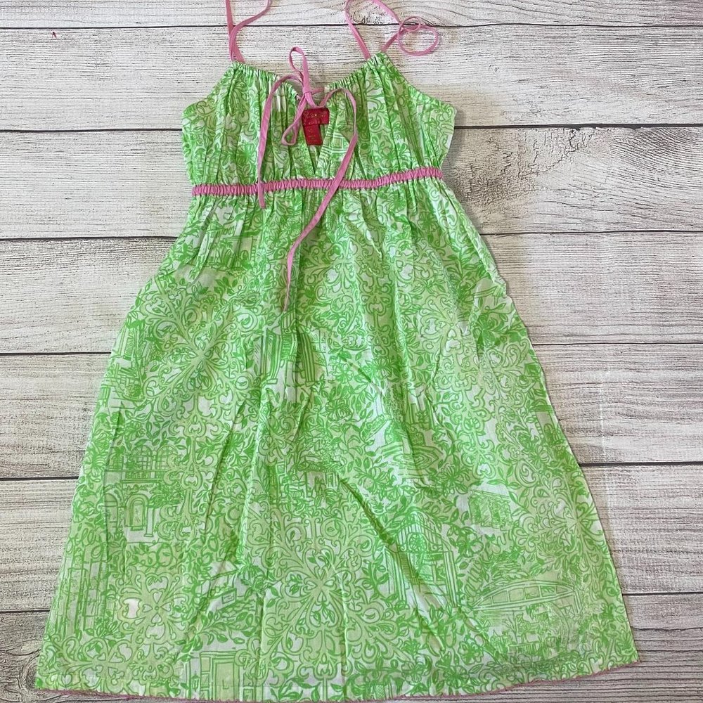 Lilly Pulitzer XS (0/2) Women's Green Print Dress